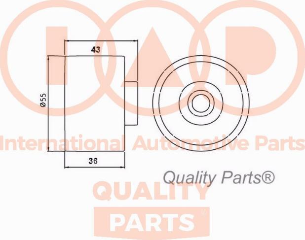 IAP QUALITY PARTS 127-03021 - Tensioner Pulley, timing belt autospares.lv