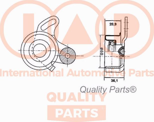 IAP QUALITY PARTS 12707040 - Tensioner Pulley, timing belt autospares.lv