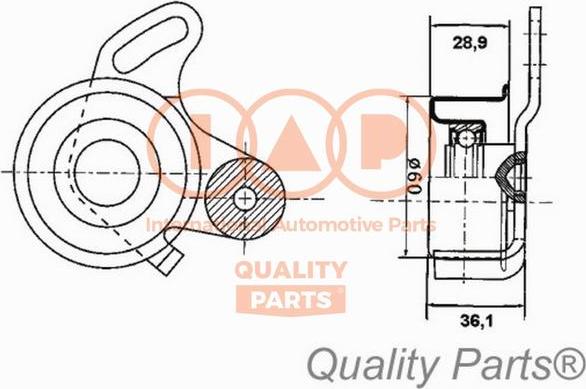 IAP QUALITY PARTS 12707040 - Tensioner Pulley, timing belt autospares.lv