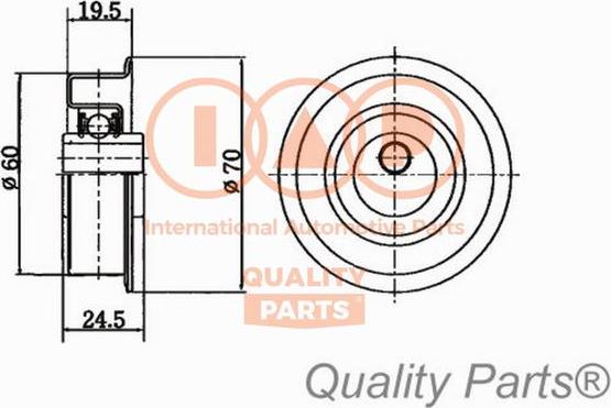 IAP QUALITY PARTS 127-07031 - Tensioner Pulley, timing belt autospares.lv