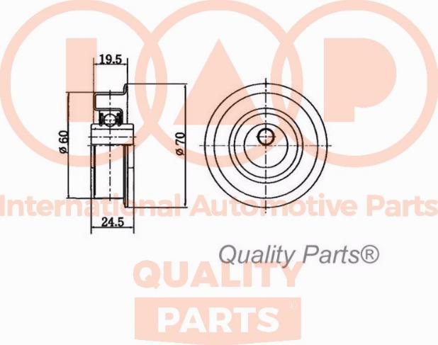 IAP QUALITY PARTS 127-07031 - Tensioner Pulley, timing belt autospares.lv