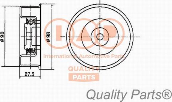 IAP QUALITY PARTS 127-07033 - Tensioner Pulley, timing belt autospares.lv