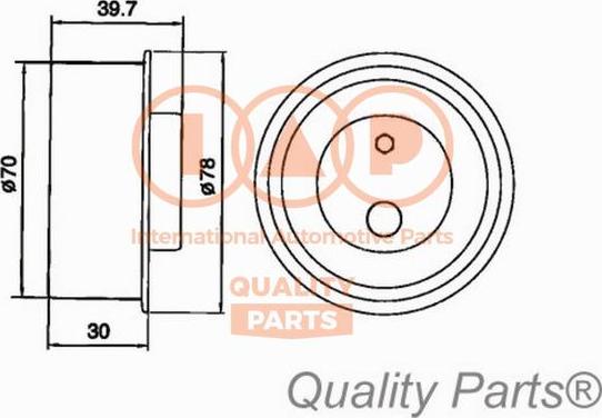 IAP QUALITY PARTS 127-07070 - Tensioner Pulley, timing belt autospares.lv