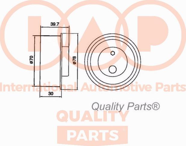 IAP QUALITY PARTS 127-07070 - Tensioner Pulley, timing belt autospares.lv