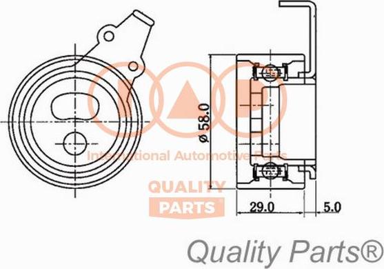 IAP QUALITY PARTS 12719010 - Tensioner Pulley, timing belt autospares.lv