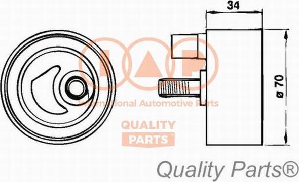 IAP QUALITY PARTS 12715040 - Tensioner Pulley, timing belt autospares.lv