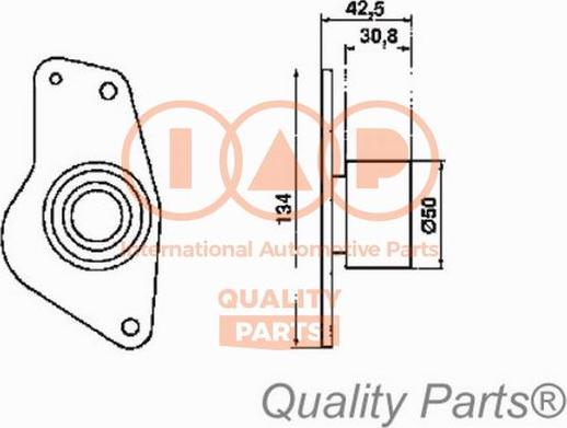 IAP QUALITY PARTS 12716036 - Tensioner Pulley, timing belt autospares.lv