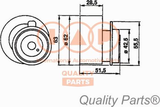 IAP QUALITY PARTS 12711022 - Tensioner Pulley, timing belt autospares.lv