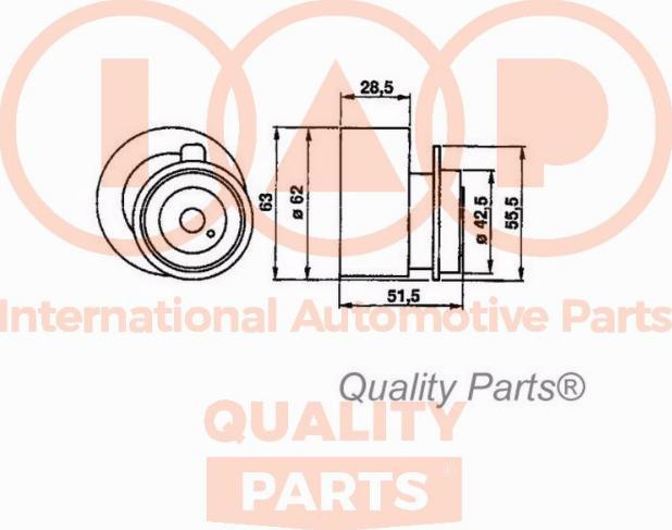 IAP QUALITY PARTS 12711022 - Tensioner Pulley, timing belt autospares.lv