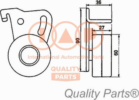 IAP QUALITY PARTS 12713096 - Tensioner Pulley, timing belt autospares.lv