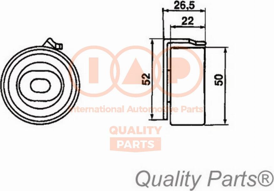 IAP QUALITY PARTS 12713090 - Tensioner Pulley, timing belt autospares.lv