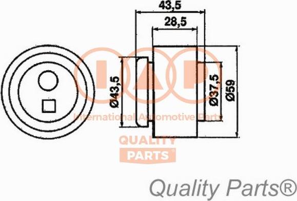 IAP QUALITY PARTS 12713092 - Tensioner Pulley, timing belt autospares.lv