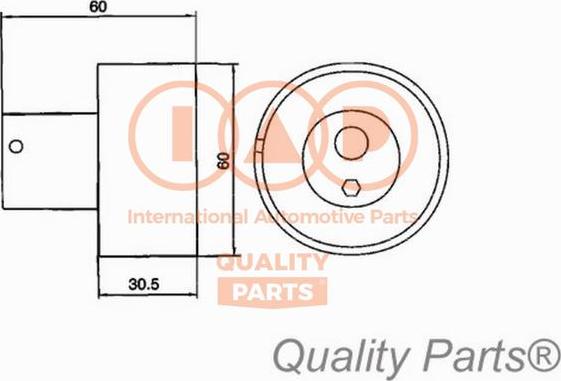 IAP QUALITY PARTS 12713045 - Tensioner Pulley, timing belt autospares.lv