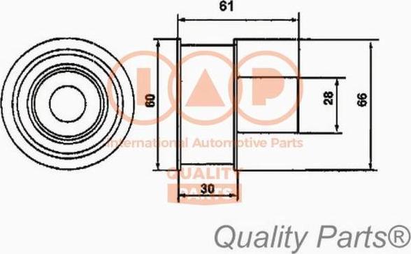 IAP QUALITY PARTS 12713086 - Tensioner Pulley, timing belt autospares.lv