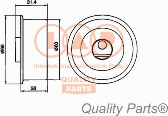 IAP QUALITY PARTS 12713080 - Tensioner Pulley, timing belt autospares.lv