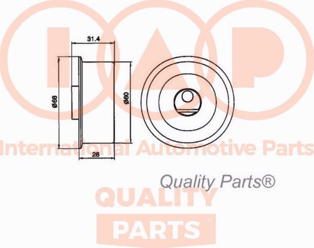 IAP QUALITY PARTS 12713080 - Tensioner Pulley, timing belt autospares.lv