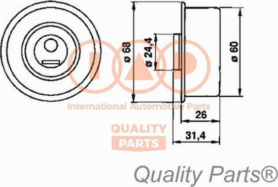 IAP QUALITY PARTS 12713082 - Tensioner Pulley, timing belt autospares.lv