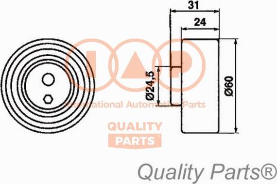 IAP QUALITY PARTS 12713076 - Tensioner Pulley, timing belt autospares.lv