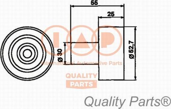 IAP QUALITY PARTS 12713077 - Tensioner Pulley, timing belt autospares.lv