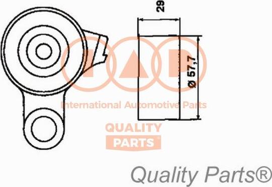 IAP QUALITY PARTS 12717095 - Tensioner Pulley, timing belt autospares.lv