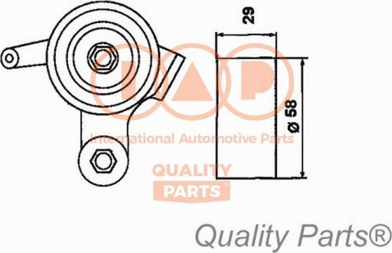 IAP QUALITY PARTS 12717096 - Tensioner Pulley, timing belt autospares.lv