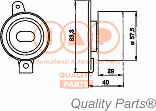 IAP QUALITY PARTS 12717091 - Tensioner Pulley, timing belt autospares.lv