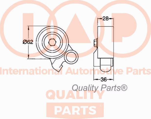 IAP QUALITY PARTS 12717041 - Tensioner Pulley, timing belt autospares.lv