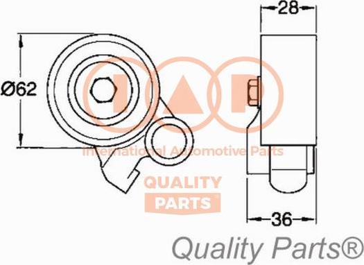 IAP QUALITY PARTS 12717041 - Tensioner Pulley, timing belt autospares.lv