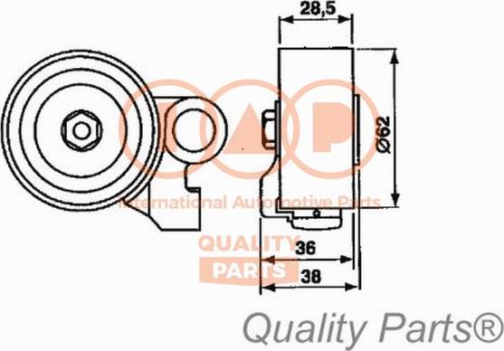 IAP QUALITY PARTS 127-17054 - Tensioner Pulley, timing belt autospares.lv