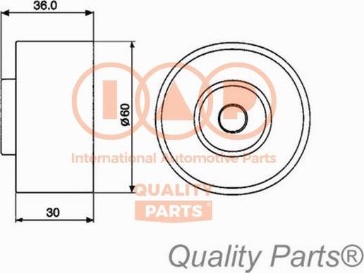 IAP QUALITY PARTS 12717051 - Tensioner Pulley, timing belt autospares.lv