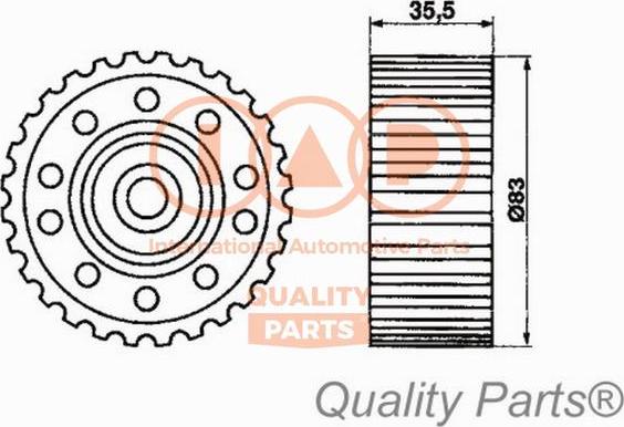 IAP QUALITY PARTS 12717053 - Tensioner Pulley, timing belt autospares.lv