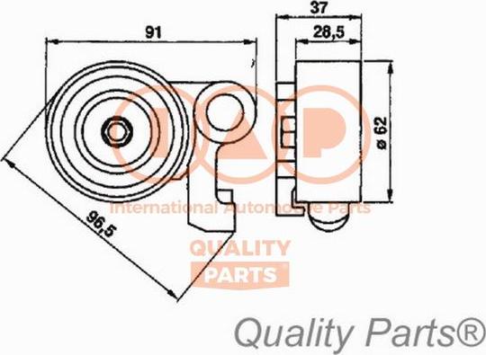 IAP QUALITY PARTS 12717067 - Tensioner Pulley, timing belt autospares.lv