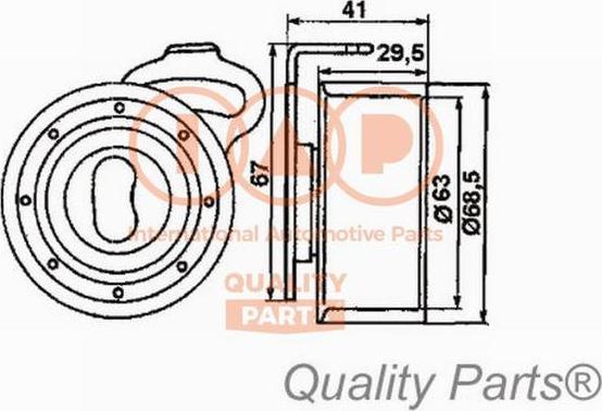IAP QUALITY PARTS 127-17084 - Tensioner Pulley, timing belt autospares.lv