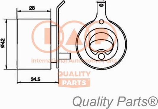 IAP QUALITY PARTS 127-20060 - Tensioner Pulley, timing belt autospares.lv