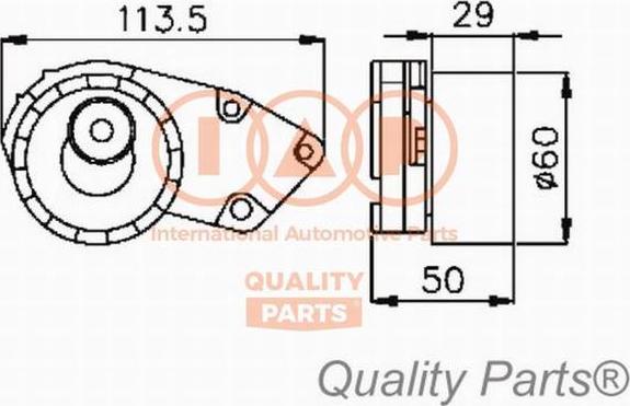 IAP QUALITY PARTS 127-20030 - Tensioner Pulley, timing belt autospares.lv