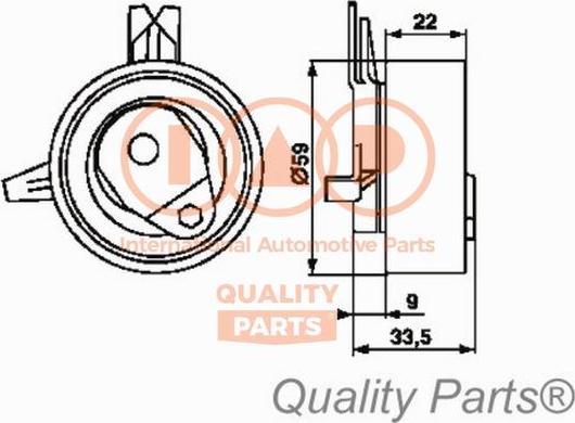 IAP QUALITY PARTS 127-20071 - Tensioner Pulley, timing belt autospares.lv