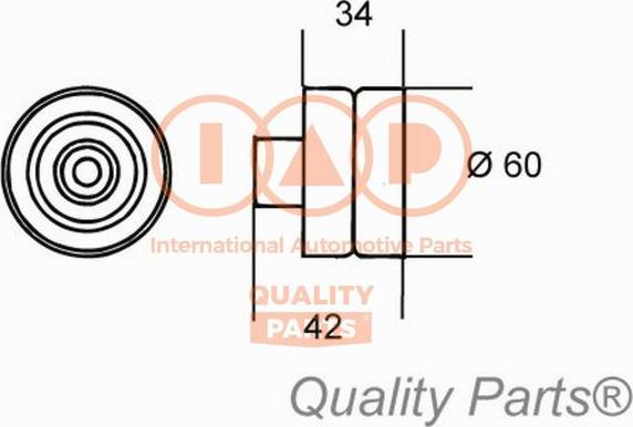 IAP QUALITY PARTS 12722041 - Tensioner, timing belt autospares.lv