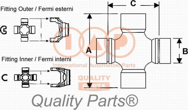 IAP QUALITY PARTS 308-18020E - Flexible disc, propshaft joint autospares.lv