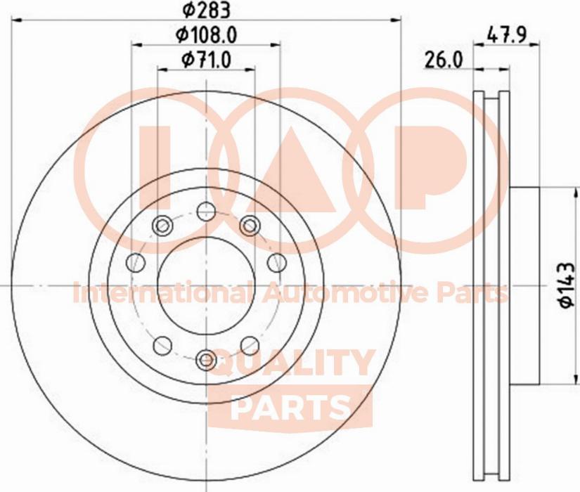 IAP QUALITY PARTS 709-52030 - Brake Disc autospares.lv