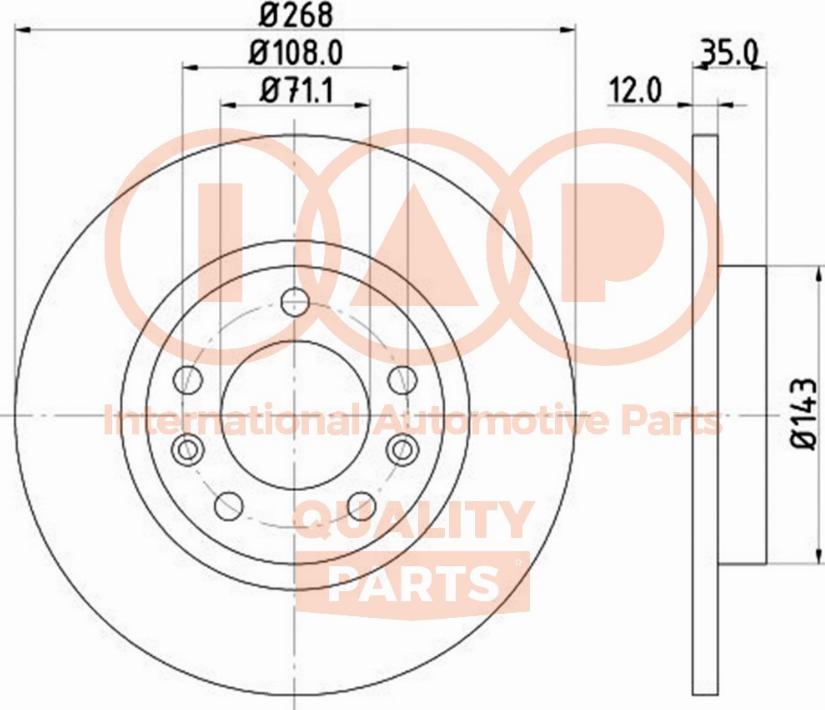 IAP QUALITY PARTS 709-52031 - Brake Disc autospares.lv