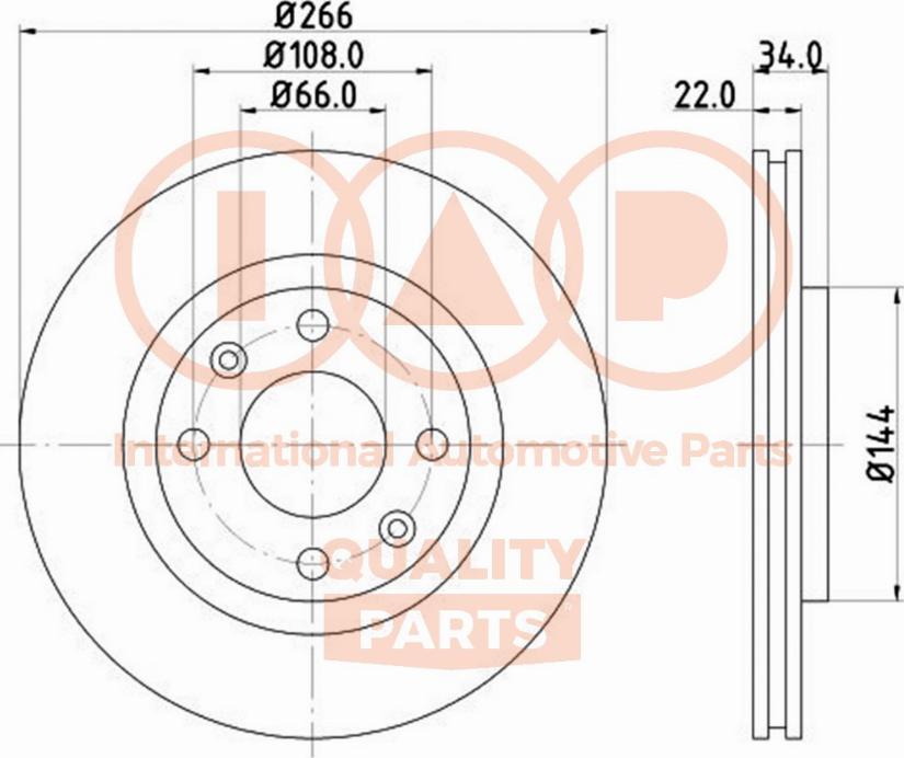 IAP QUALITY PARTS 709-52020 - Brake Disc autospares.lv