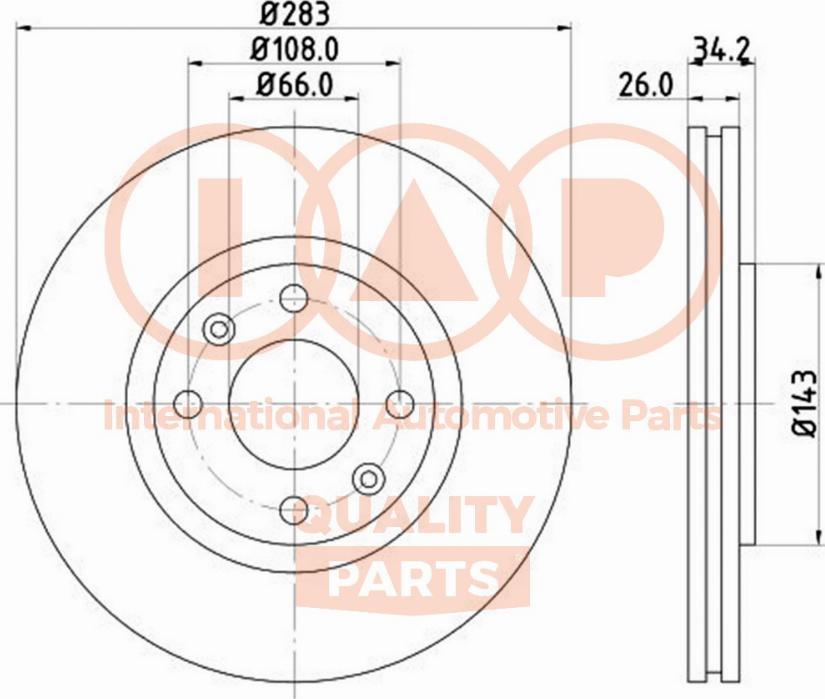 IAP QUALITY PARTS 709-52021 - Brake Disc autospares.lv