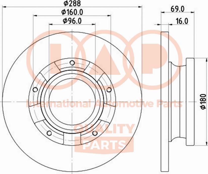 IAP QUALITY PARTS 709-04051 - Brake Disc autospares.lv