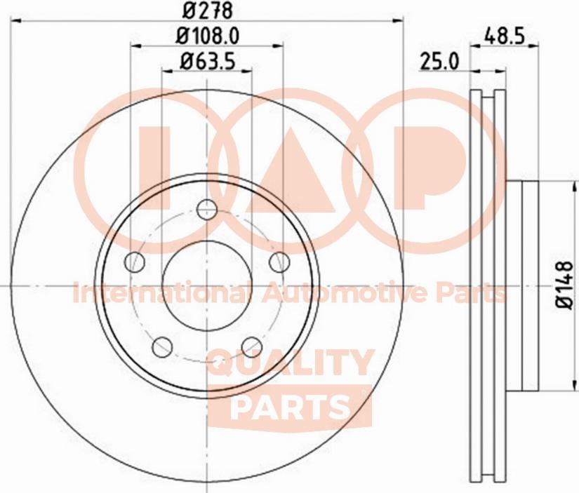 IAP QUALITY PARTS 709-04060 - Brake Disc autospares.lv