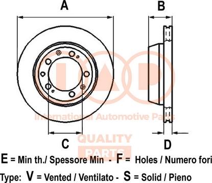 IAP QUALITY PARTS 709-06071 - Brake Disc autospares.lv