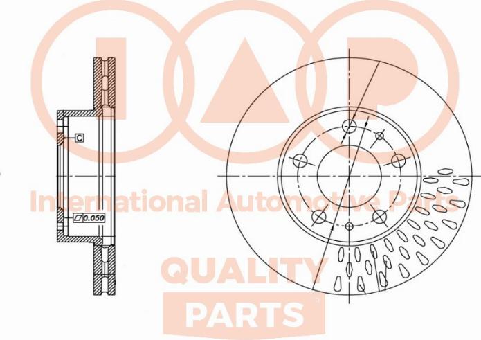 IAP QUALITY PARTS 709-08032 - Brake Disc autospares.lv