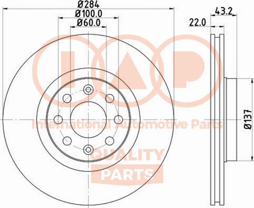 IAP QUALITY PARTS 709-08070 - Brake Disc autospares.lv