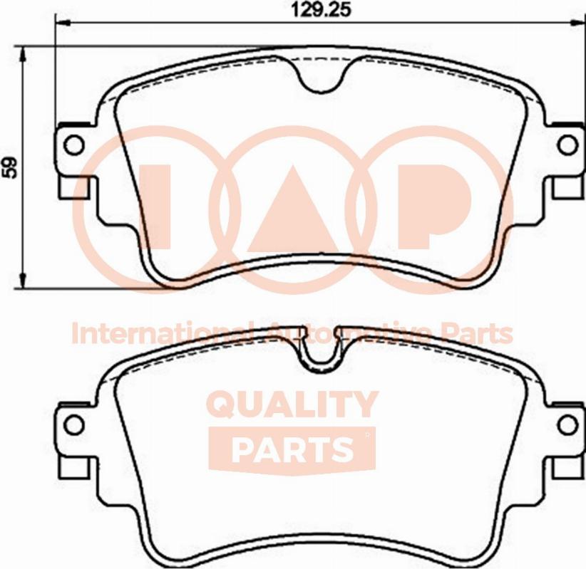 IAP QUALITY PARTS 704-50066P - Brake Pad Set, disc brake autospares.lv