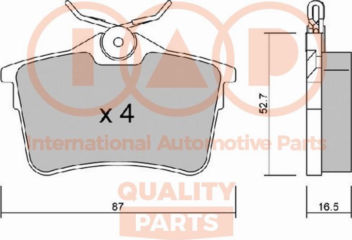 IAP QUALITY PARTS 704-52001 - Brake Pad Set, disc brake autospares.lv