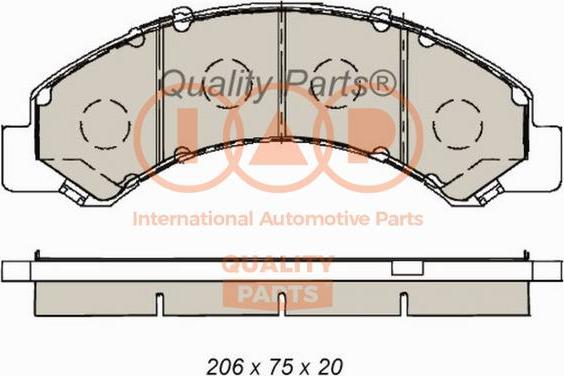 IAP QUALITY PARTS 704-09090 - Brake Pad Set, disc brake autospares.lv